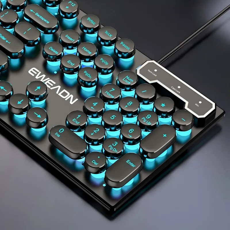 Gaming Keyboard And Mouse - Ensemble clavier et souris rétro-punk à