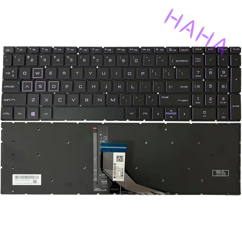 Gaming Keyboard Hp - Clavier rétroéclairé violet H+ de remplacement