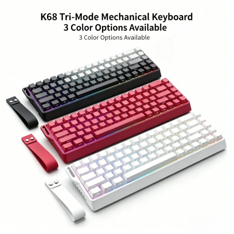 Gaming Keyboard Blue Switches - Clavier mécanique sans fil K68 avec