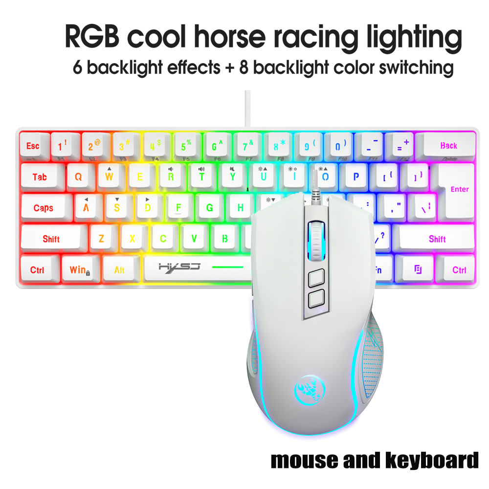 Gaming Keyboard Mouse Wireless - Kit Clavier et Souris Gamer 60%