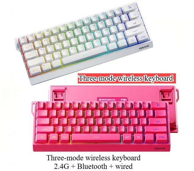 Gaming Keyboard No Noise - 61 touches sans fil Mini clavier