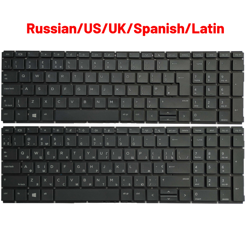 Gaming Keyboard Hp - Nouveau clavier d'ordinateur portable russe/états-unis/royaume-uni/espagnol/latin pour