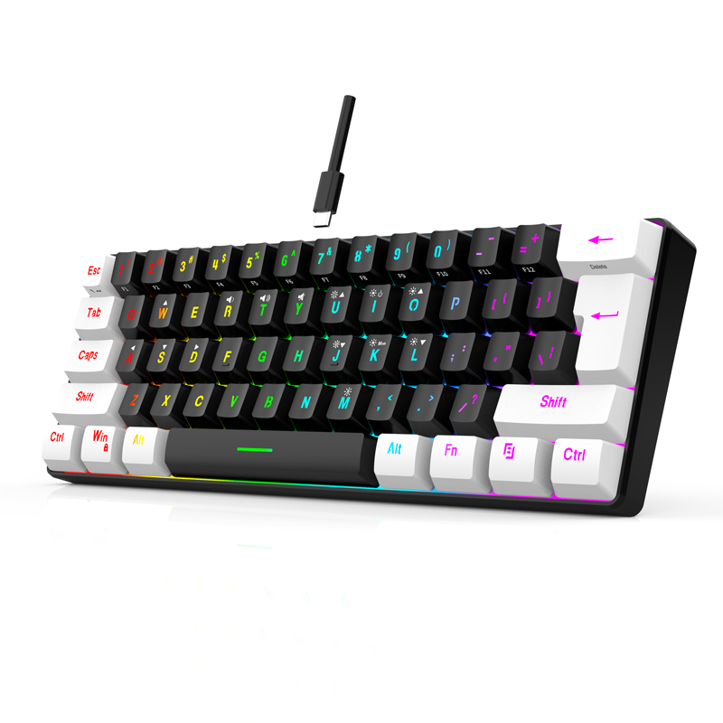 Gaming Keyboard Thocky - Clavier mécanique étanche filaire à 61
