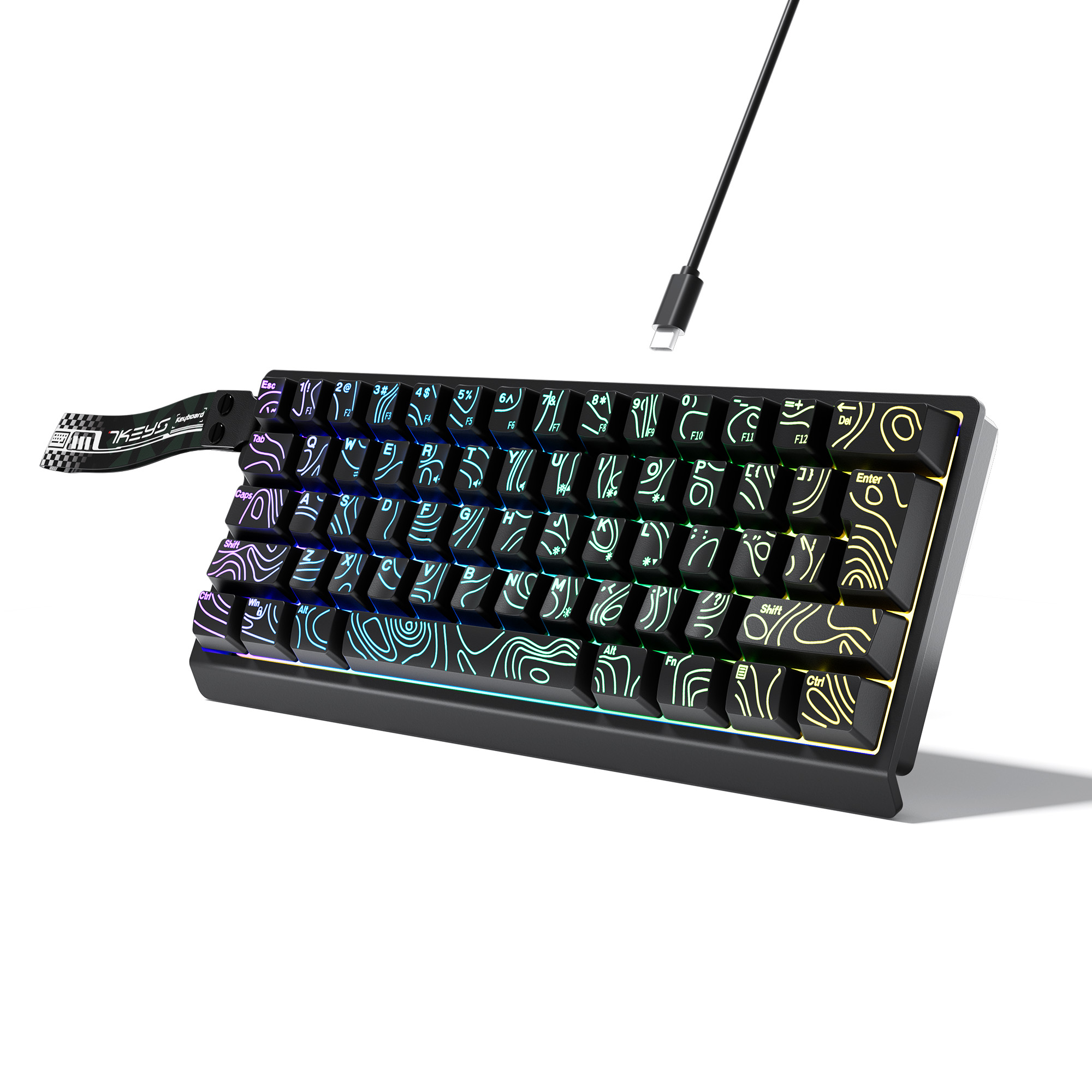 Gaming Keyboard And Mouse Set - Clavier filaire compact 60% avec rétroéclairage