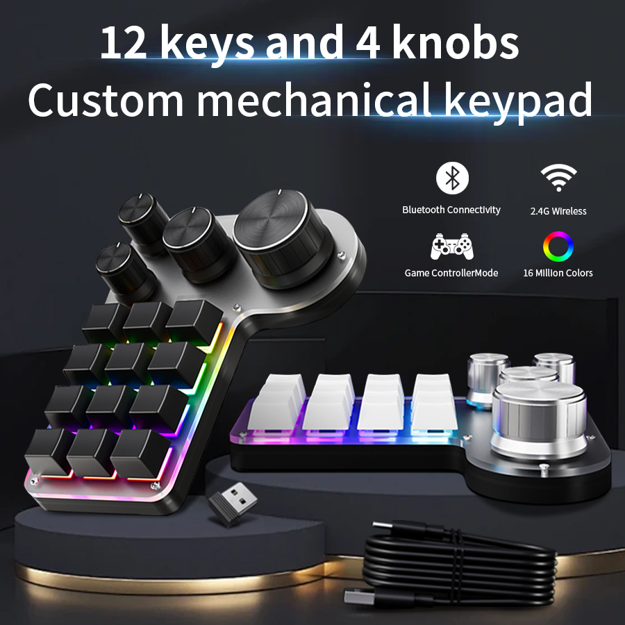 Gaming Keyboard Half - 3 Modes 12 touches clavier mécanique
