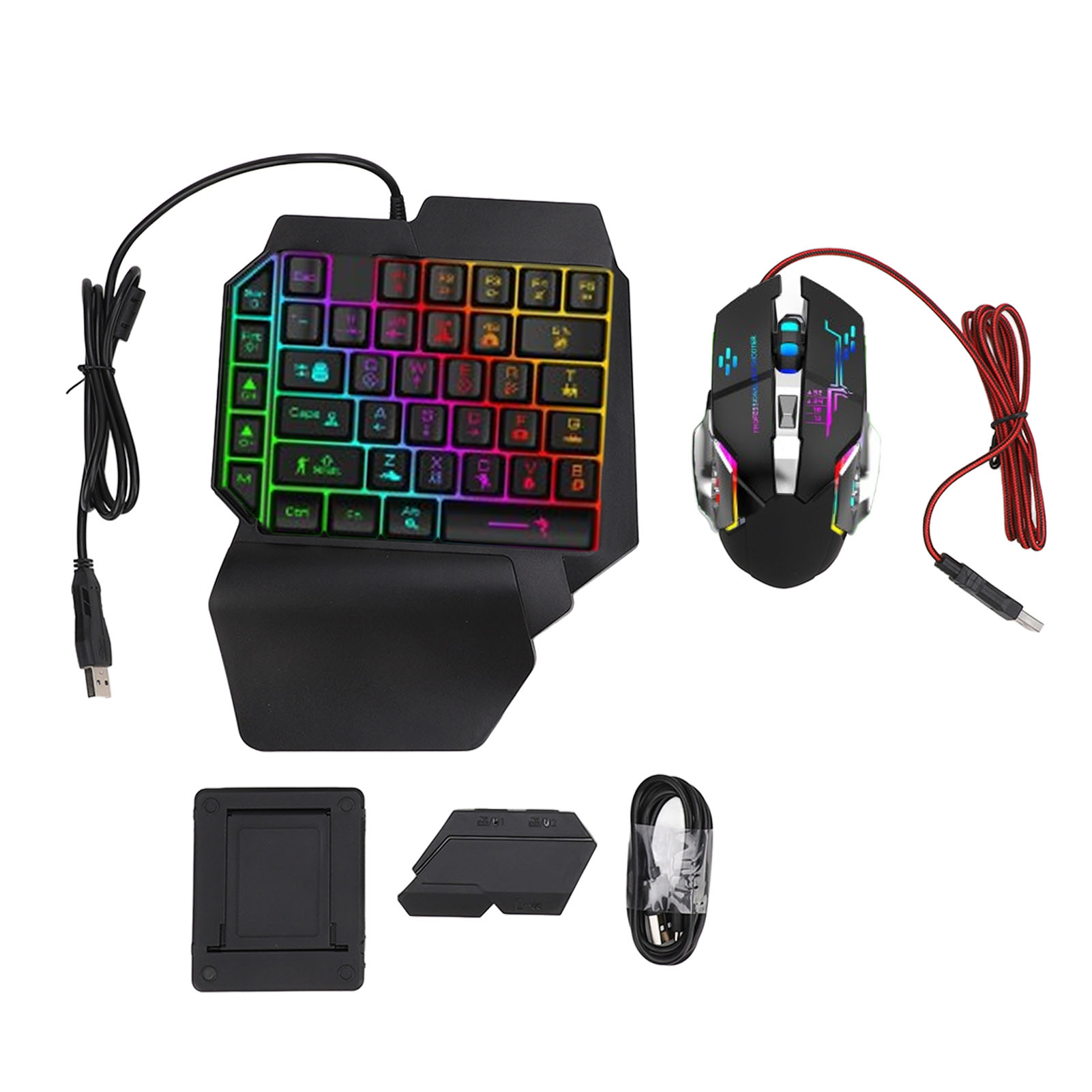 Gaming Keyboard And Mouse Set - Ensemble convertisseur clavier-souris, clavier à une
