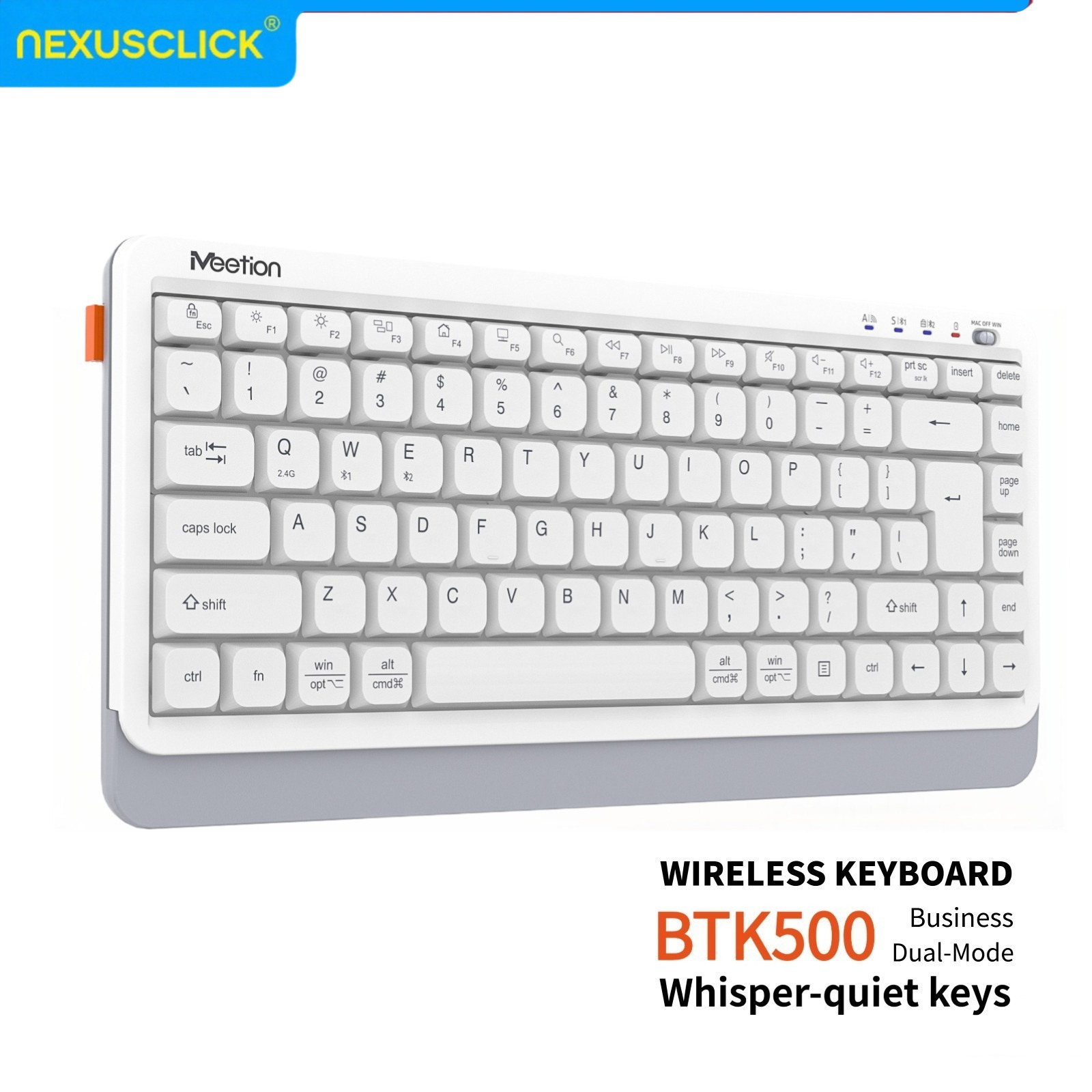 Gaming Keyboard Blue Switches - Clavier sans fil NexusClick Quiet Ultra