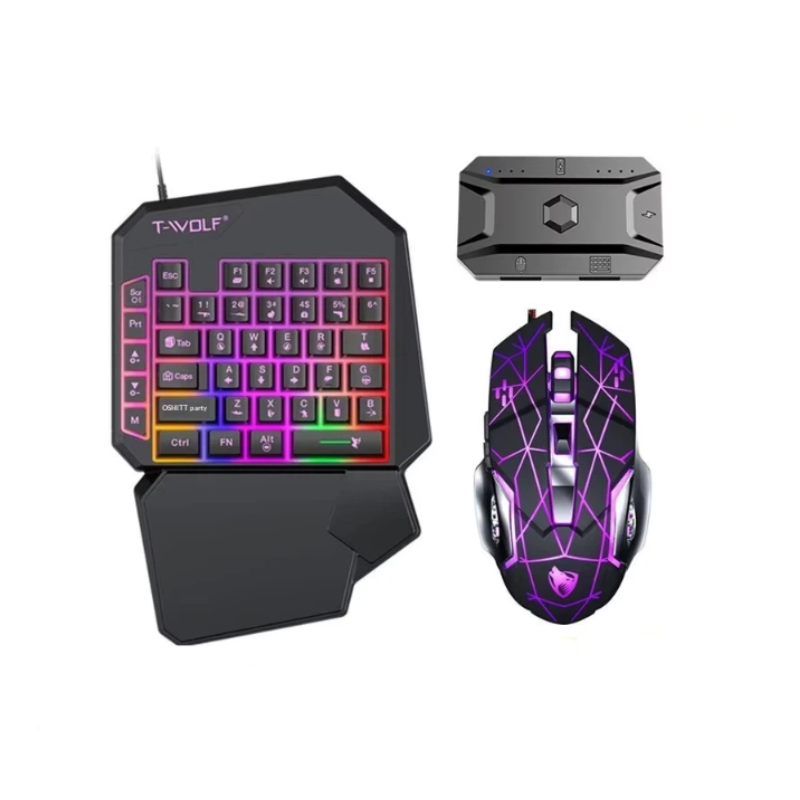 Gaming Keyboard Half - Clavier et souris de jeu T-Wolf