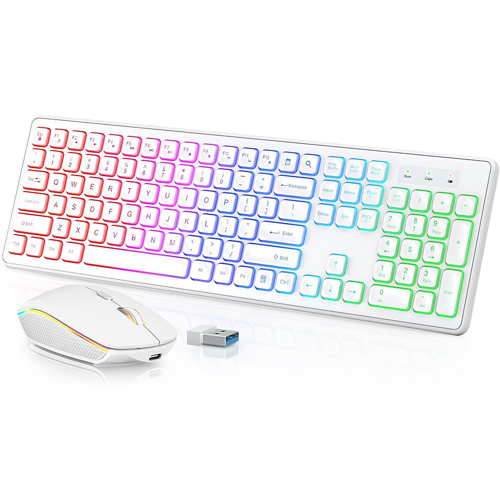 Gaming Keyboard And Mouse Set - Clavier et souris sans fil rétroéclairés,