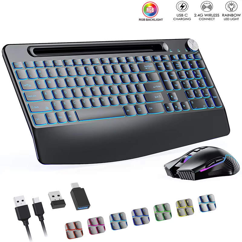 Clavier et souris sans fil 2.4 - Gaming Keyboard Mouse Wireless avis et prix