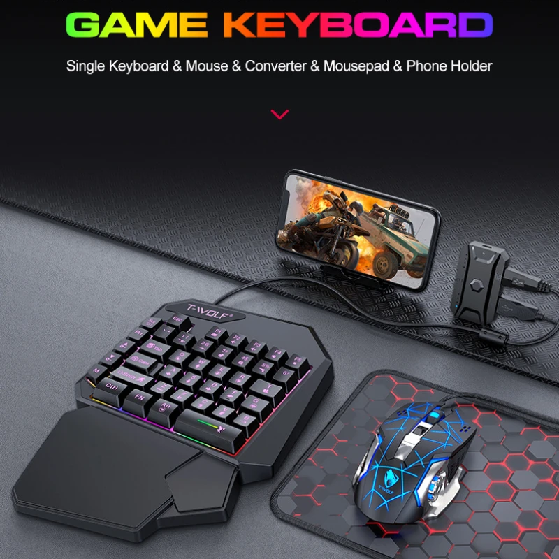 T-WOLF TF900 ensemble de trône - Gaming Keyboard Mobile avis et prix