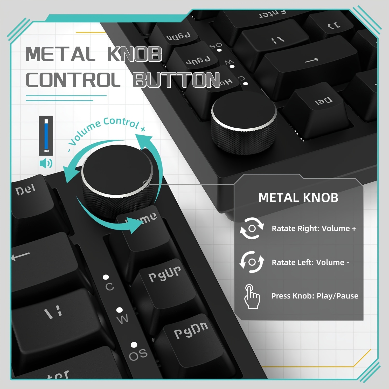 AJAZZ AK820 filaire avec bouto - Gaming Keyboard Thocky avis et prix