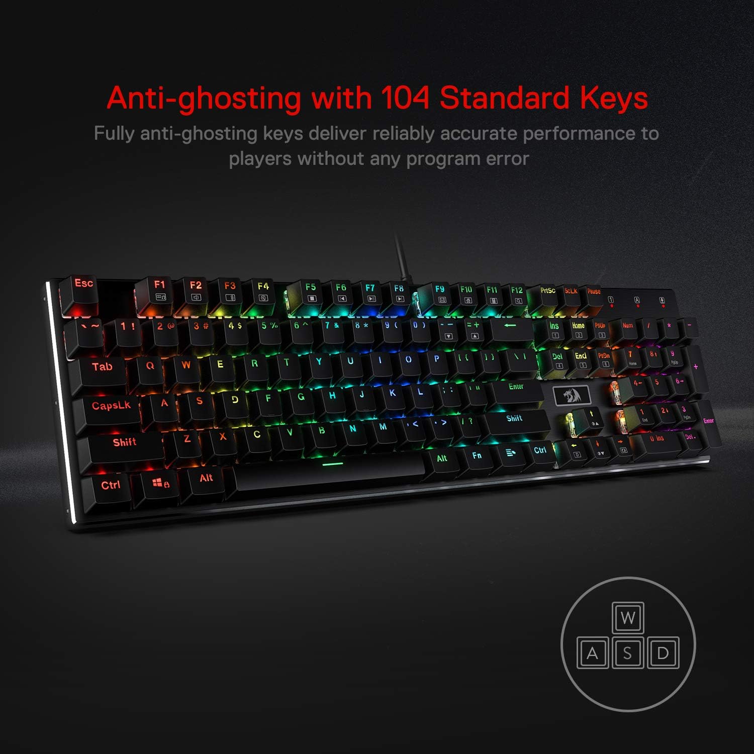Redragon-Clavier de jeu mécani - Gaming Keyboard No Noise avis et prix