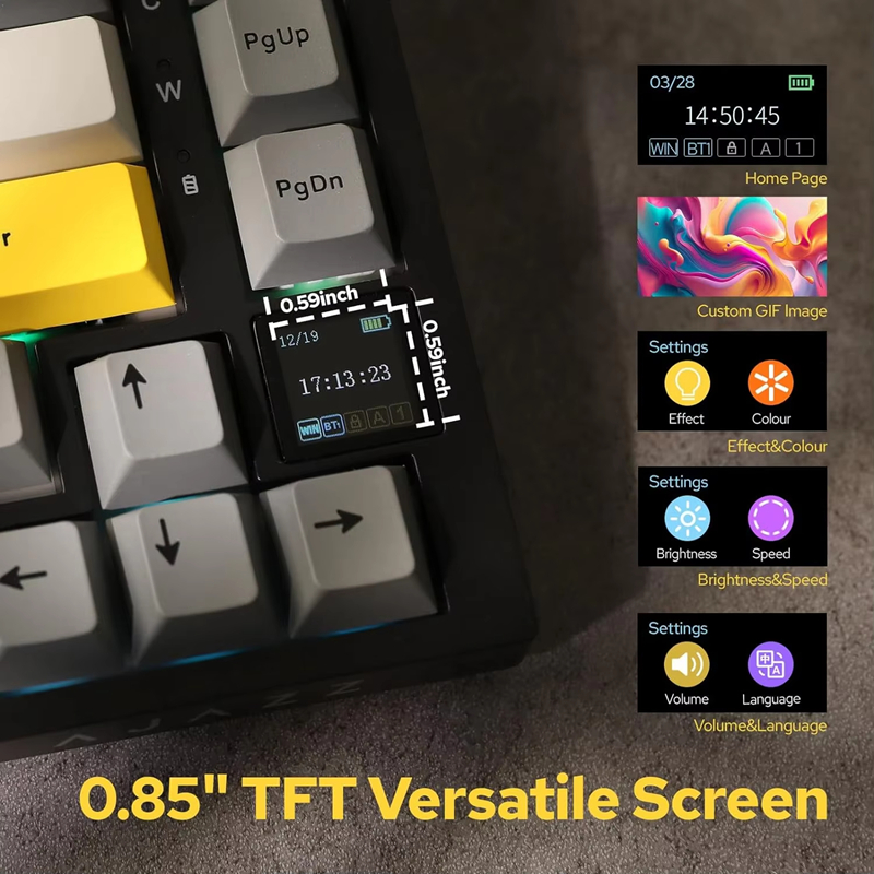 Clavier mécanique de jeu AK820 - Gaming Keyboard Mechanical Wireless avis et prix