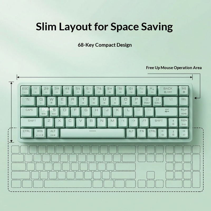 Clavier mécanique générique 68 - Gaming Keyboard Thocky avis et prix