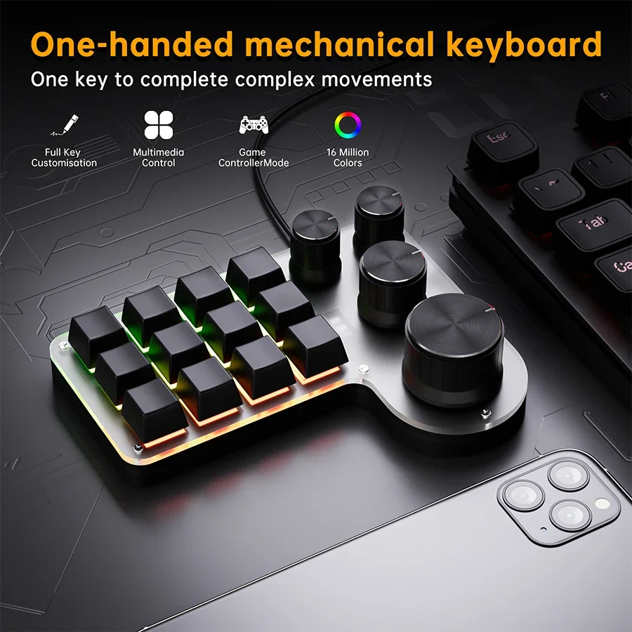 3 Modes 12 touches clavier méc - Gaming Keyboard Half avis et prix