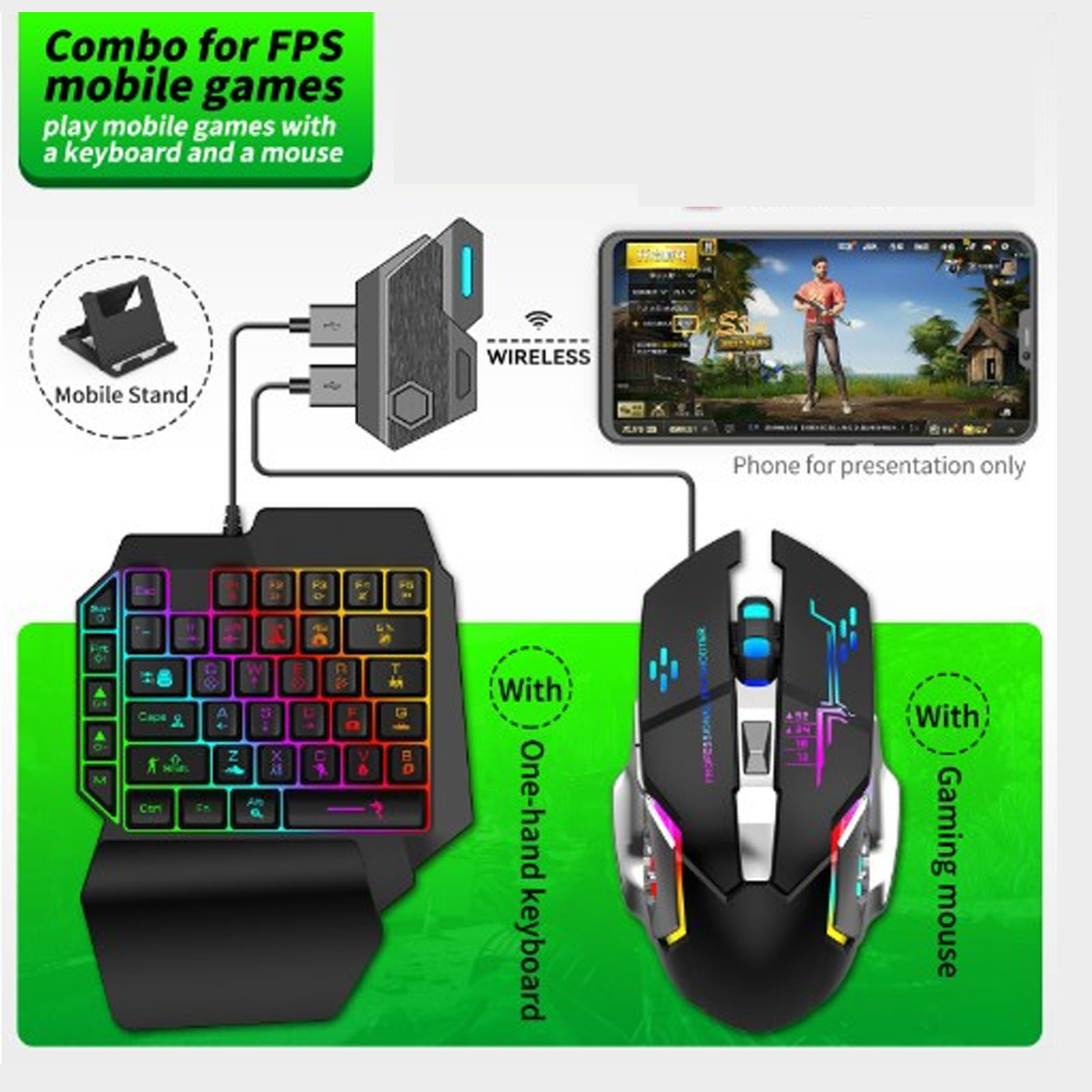Ensemble convertisseur clavier - Gaming Keyboard And Mouse Set avis et prix
