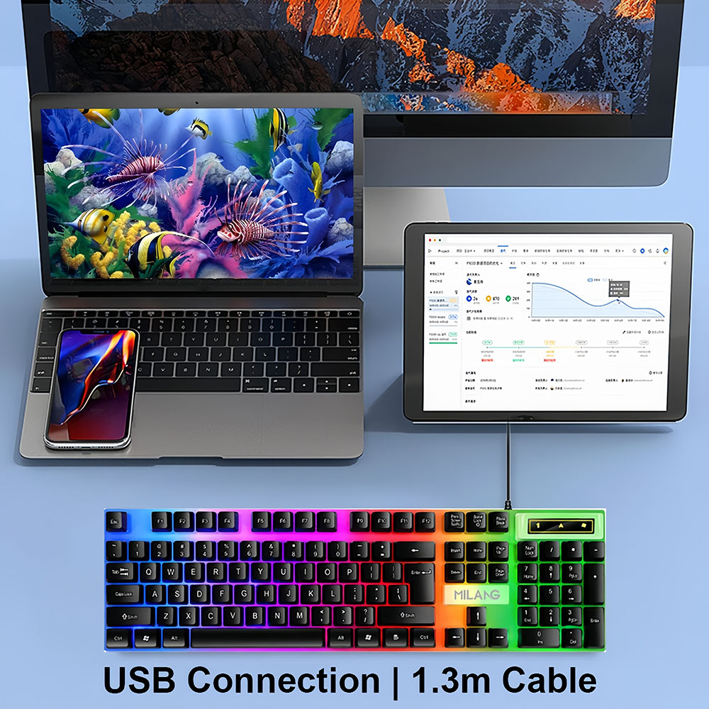 KEBIDUMEI – clavier filaire US - Gaming Keyboard And Mouse Set avis et prix