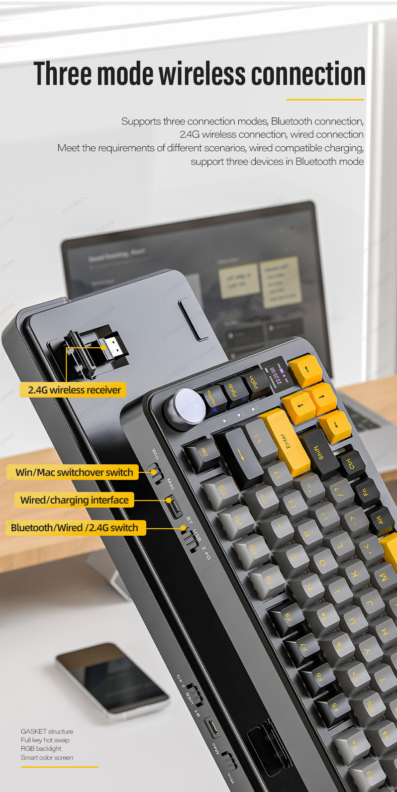 Clavier mécanique AL66 2024, e - Gaming Keyboard Affordable avis et prix