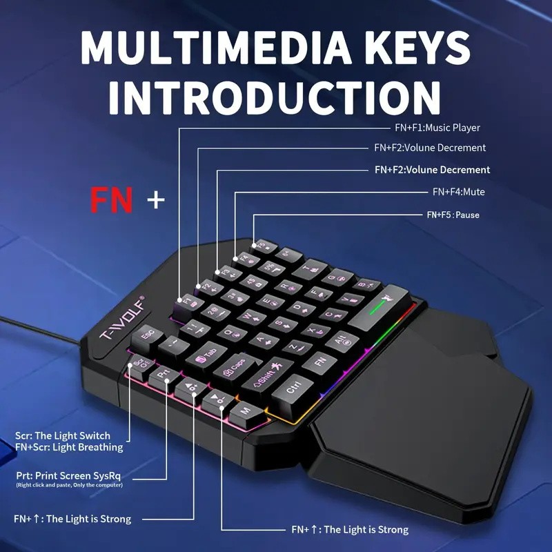 FocusOnPC TF900 Convertisseur  - Gaming Keyboard Half avis et prix