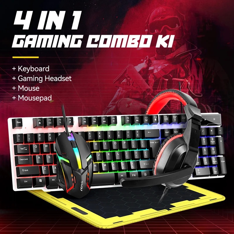 NOUVEAUX ensembles de clavier  - Gaming Keyboard And Mouse Set avis et prix