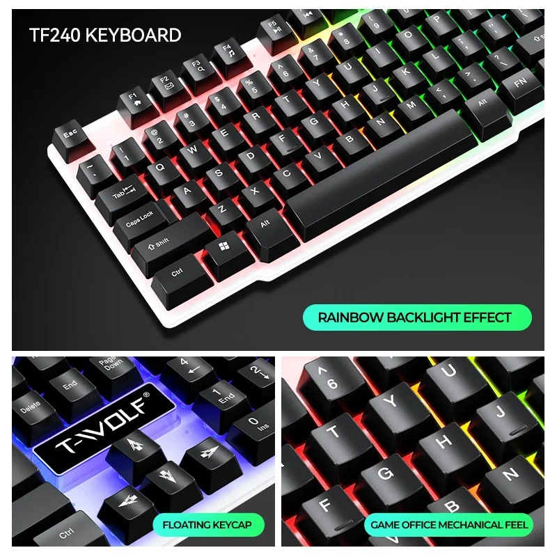 NOUVEAUX ensembles de clavier  - Gaming Keyboard And Mouse Set avis et prix
