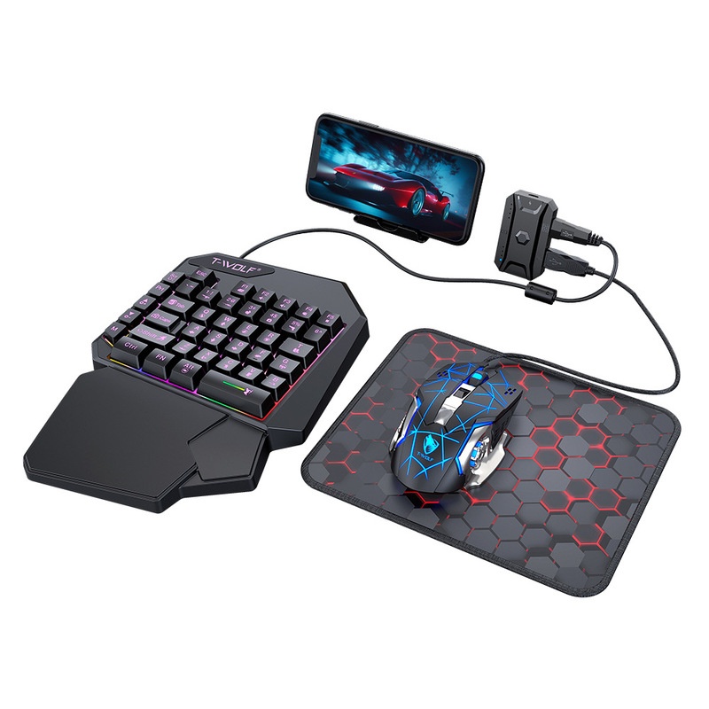 Clavier et souris de jeu T-Wol - Gaming Keyboard Half avis et prix