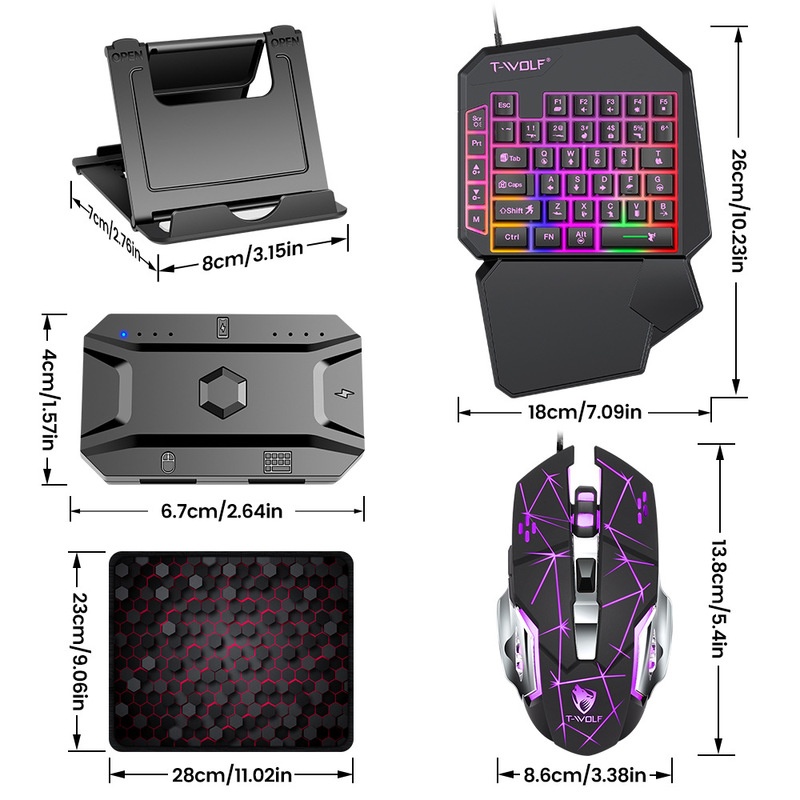 Clavier et souris de jeu T-Wol - Gaming Keyboard Half avis et prix