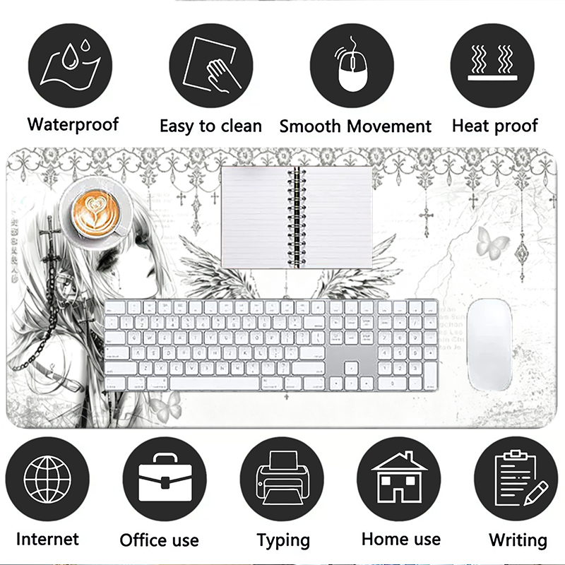 Tapis de souris en cuir noir e - Gaming Keyboard And Mouse avis et prix